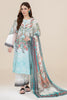 Unstitched 2 Piece Cambric Printed Shirt, Lawn Printed Dupatta - Diners