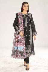 2PC Unstitched Khaddar Embroidered Suit 