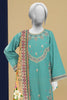 Green Embroidered Unstitched Shirt & Dupatta From Sohaye By Diner