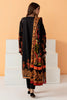 Black Viscose Printed Unstitched Shirt & Dupatta From Sohaye By Diners