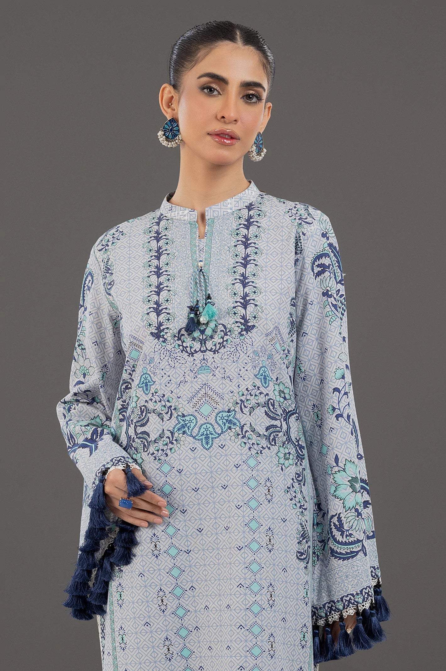Khaddar Printed 2PC Unstitched Suit From Sohaye By Diners