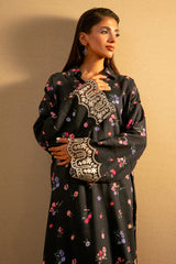 Black Embroidered Unstitched 2PC