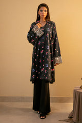 Black Embroidered Unstitched 2PC