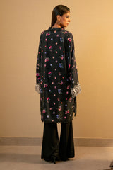 Black Embroidered Unstitched 2PC