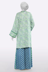 Green Printed Unstitched 2PC