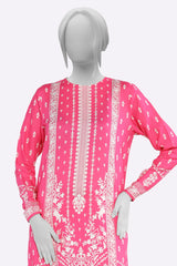 Pink Printed Unstitched 2PC