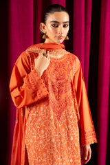 Mustard Embroidered 3PC Unstitched