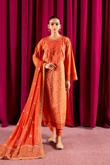 Mustard Embroidered 3PC Unstitched