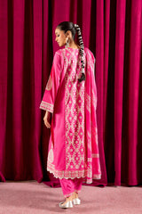 Pink Embroidered 3PC Unstitched