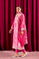Pink Embroidered 3PC Unstitched