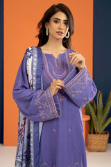 Blue Embroidered 3PC Unstitched