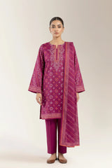 Printed Lawn-Pink Unstitched 3PC