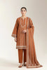 Printed Lawn-Brown Unstitched 3PC