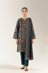 Printed Lawn-Blue Unstitched 3PC