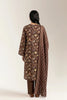 Printed Lawn-Brown Unstitched 3PC