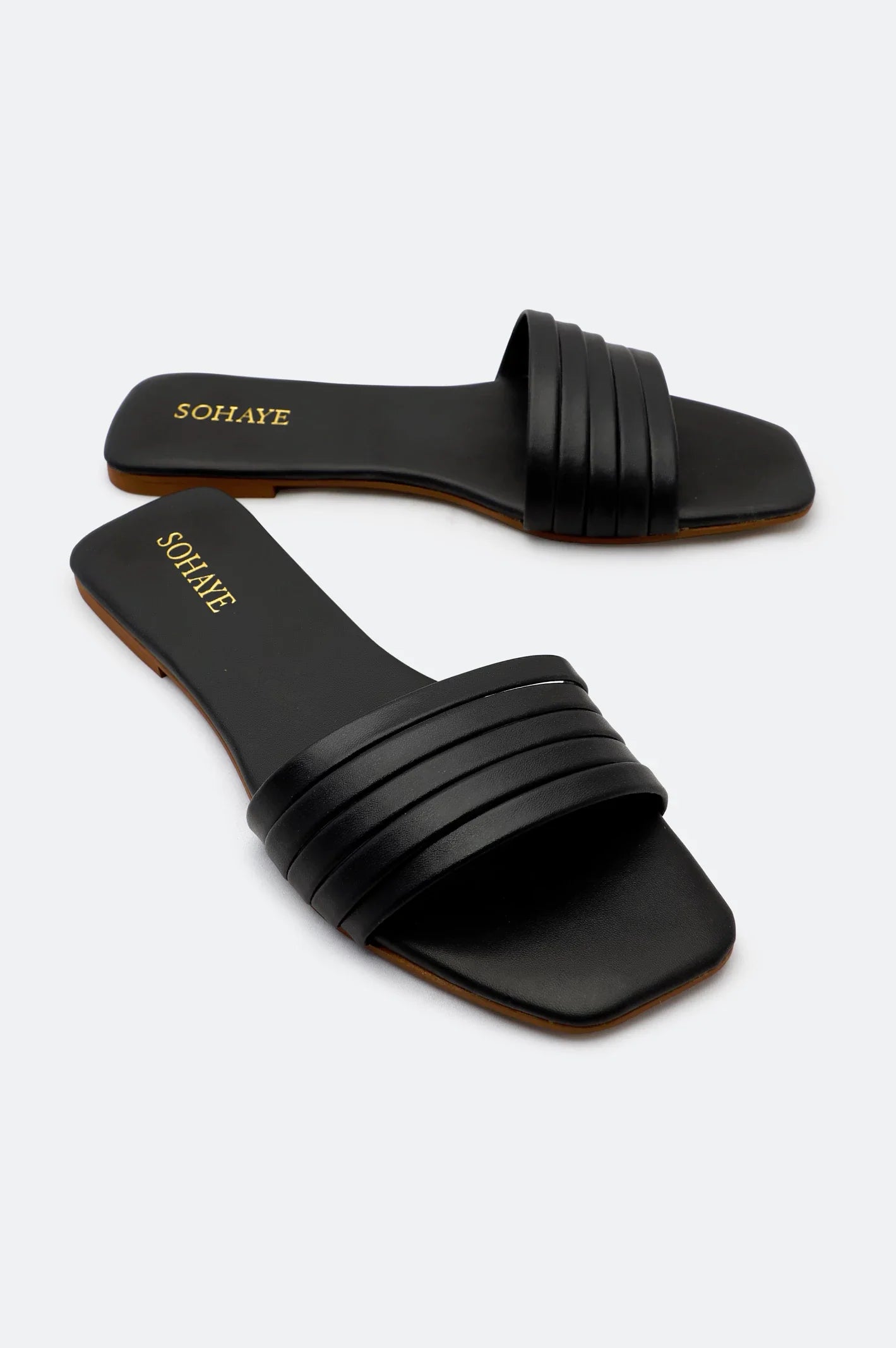 Black Slippers for Women From Sohaye By Diners
