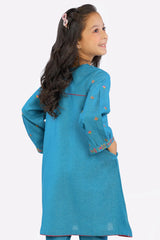 Teal Girls 2PC Suit From Sohaye By Diners