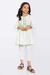 Jacquard White Kurti