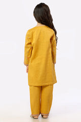 Mustard Embroidered Girls 2PC