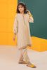 Yarn Dyed Beige Girls Embroidered 2 PC Suit