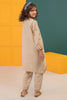 Yarn Dyed Beige Girls Embroidered 2 PC Suit