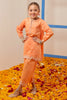 Orange Embroidered Girls 2PC