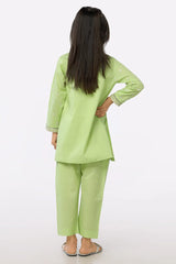 Light Green Cambric Embroidered Girls 2PC Suit From Sohaye By Diners