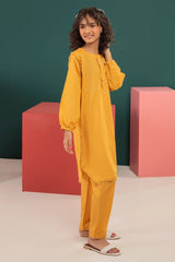Cambric Mustard Girls 2PC Suit