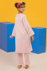 Jacquard Light Pink Girls 2PC Suit