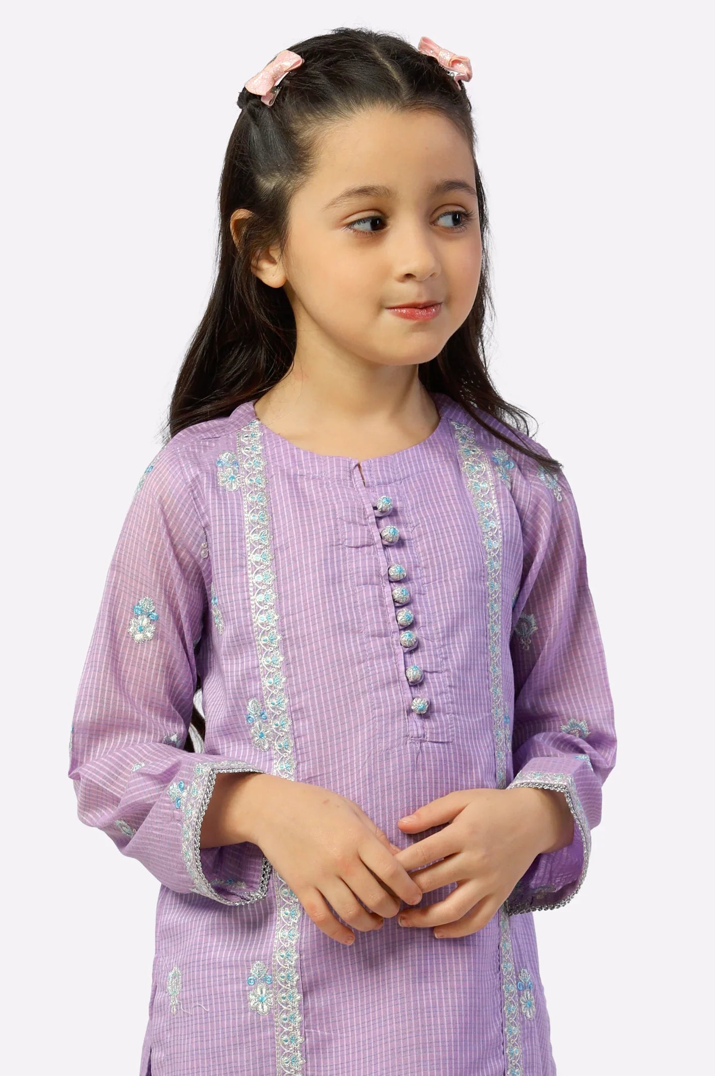 Lilac Embroidered Girls 2PC From Sohaye By Diners