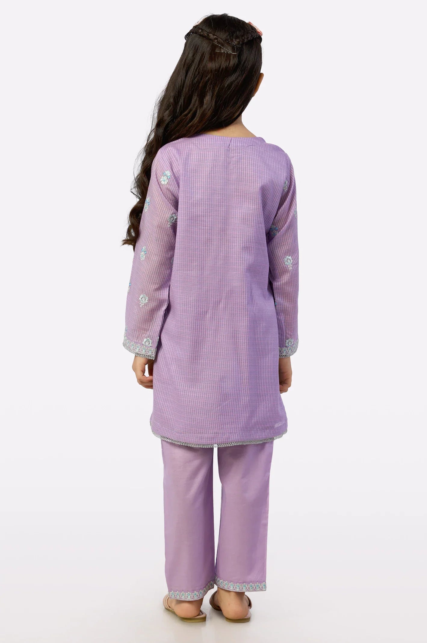 Lilac Embroidered Girls 2PC From Sohaye By Diners