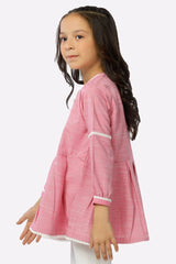 Pink Chambray Girls Kurti From Sohaye By Diners