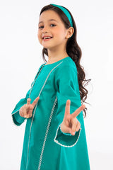 Green Cambric Girls 2PC Suit