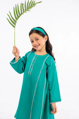 Green Cambric Girls 2PC Suit