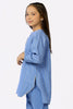 Blue Dobby Girls 2PC Suit From Sohaye By Diners