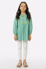 Green Dobby Embroidered Girls Kurti From Sohaye By Diners