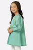 Green Dobby Embroidered Girls Kurti From Sohaye By Diners