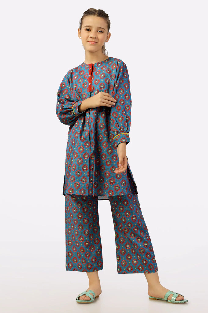 Blue Printed Girls 2PC