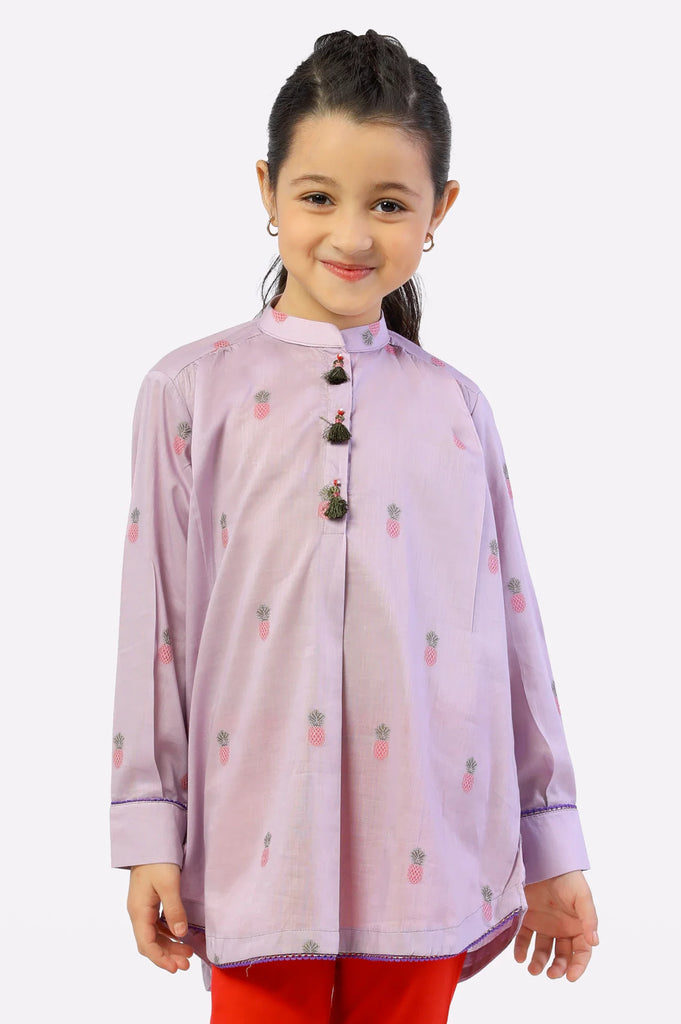 Light Purple Stylised Girls Kurti