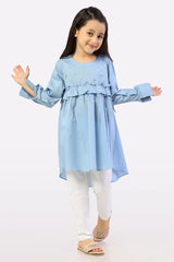 Ice Blue Stylised Girls Kurti