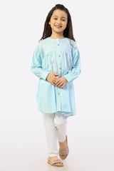 Sky Blue Stylised Girls Kurti