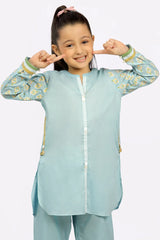Cambric Block Printed Girls 2PC Suit