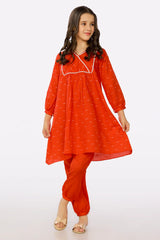 Dyed Crosshatch Girls 2PC Suit