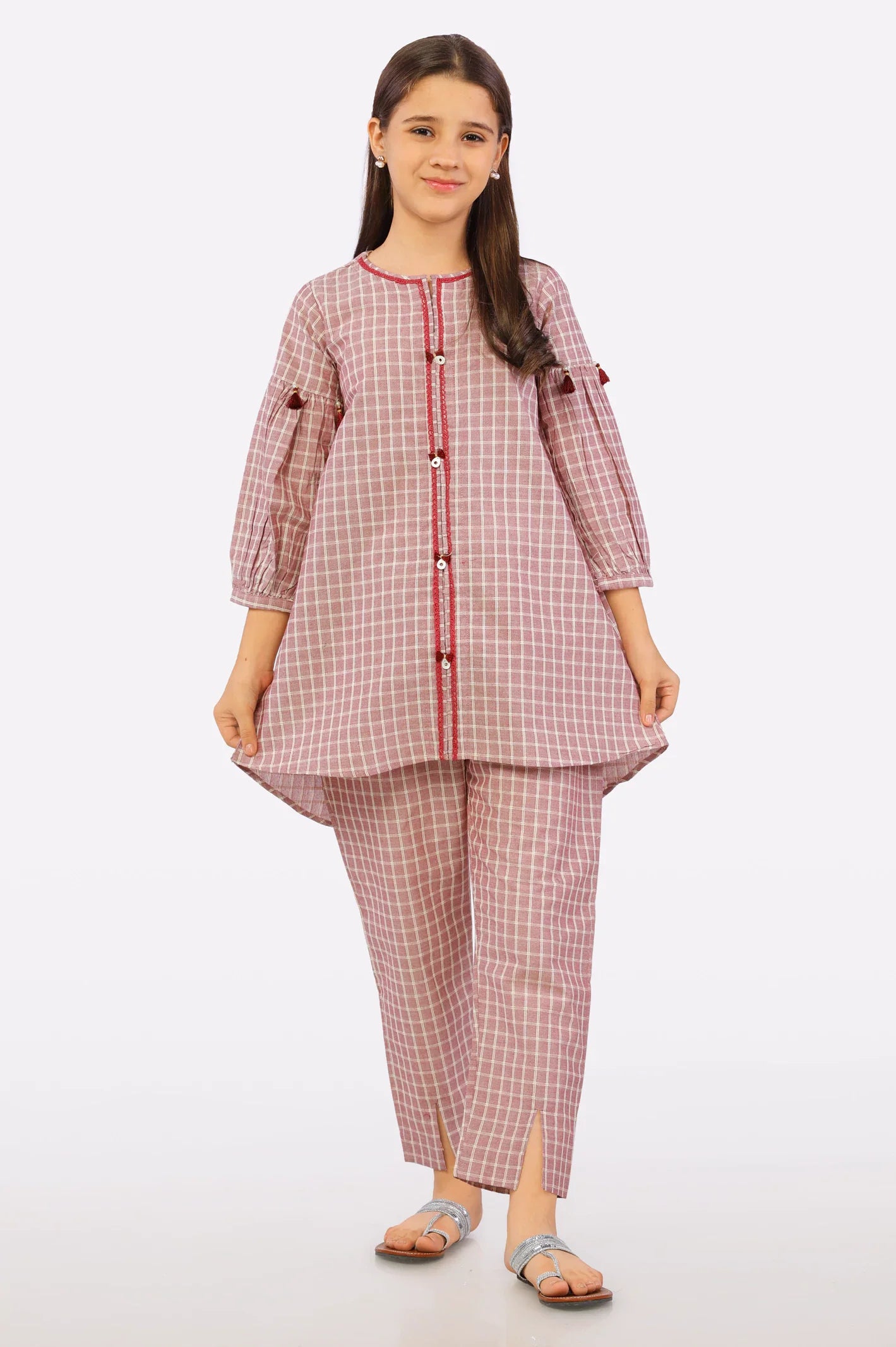 Rust Stylised Girls 2PC Suit From Sohaye By Diners