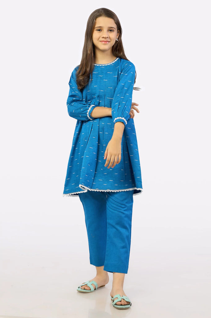 Blue Stylised 2PC Suit for Girls