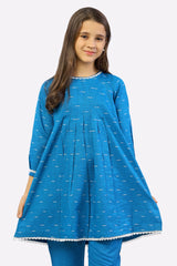 Blue Stylised Girls 2PC Suit From Sohaye By Diners