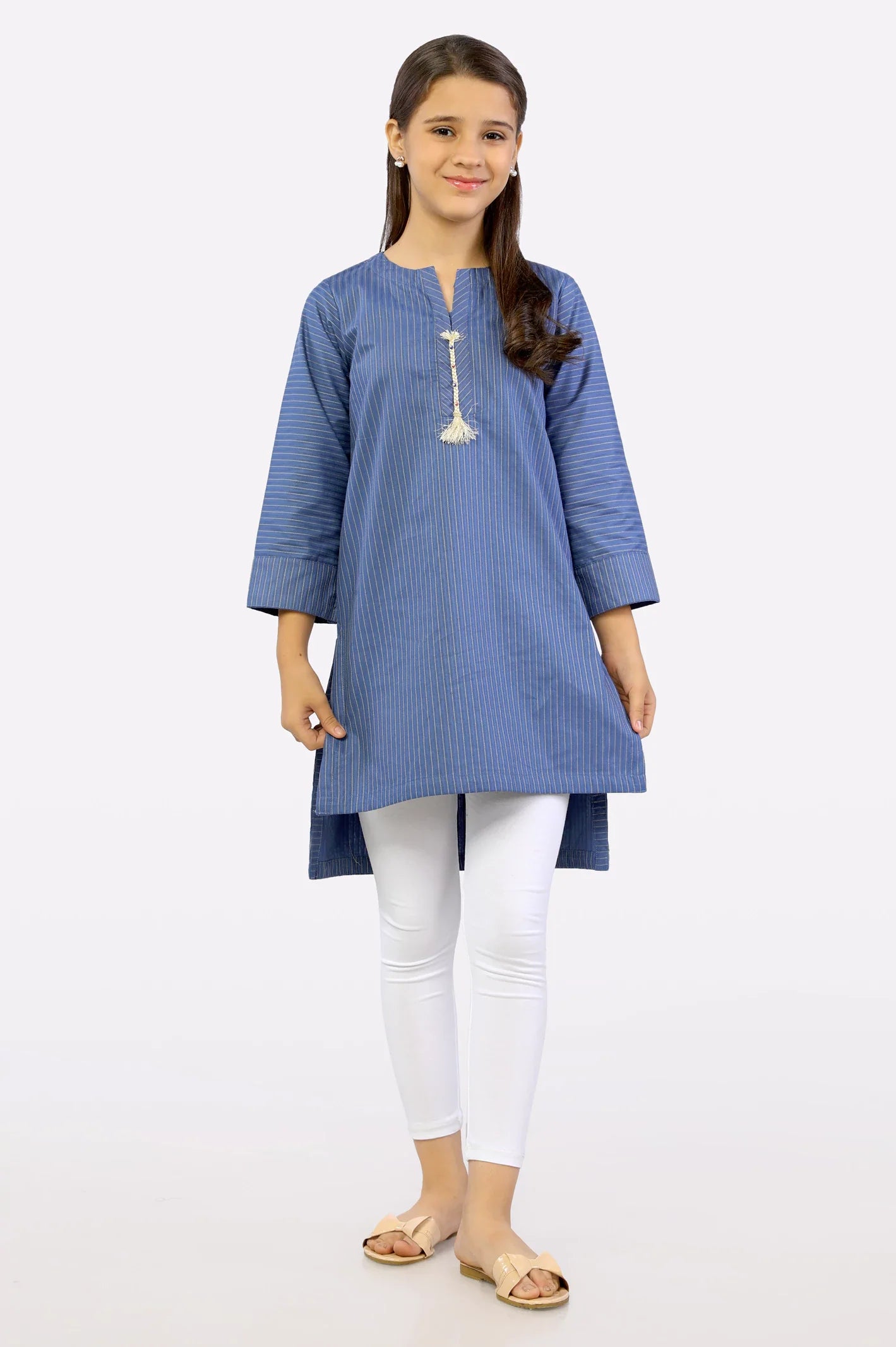 Blue Stylised Girls Kurti From Sohaye By Diners