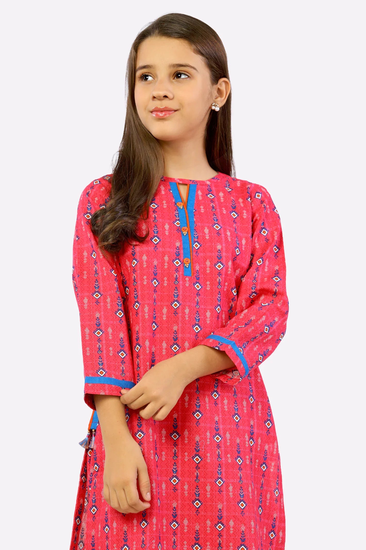 Pink Printed Girls 2PC Suit From Sohaye By Diners