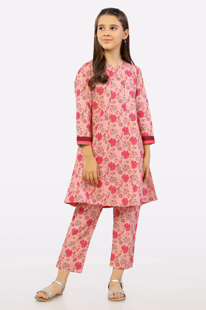 Pink Khaddar Printed Girls 2PC Suit From Sohaye By Diners