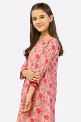 Pink Khaddar Printed Girls 2PC Suit From Sohaye By Diners